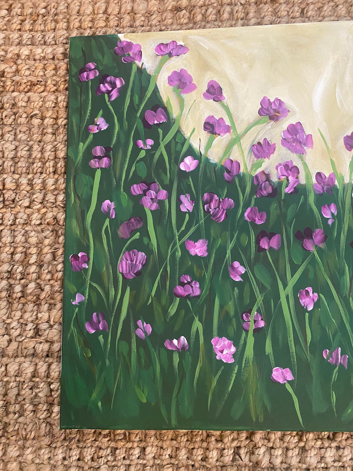 Purple flowers in field SET